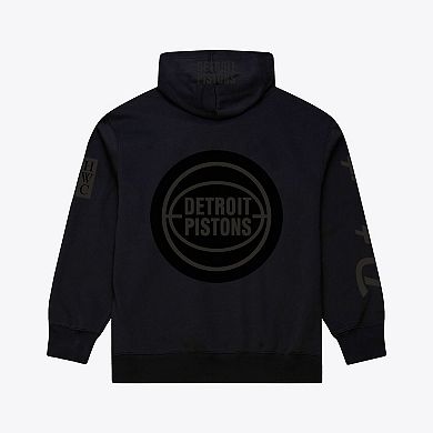 Men's Mitchell & Ness Black Detroit Pistons Phantom Fleece Hoodie