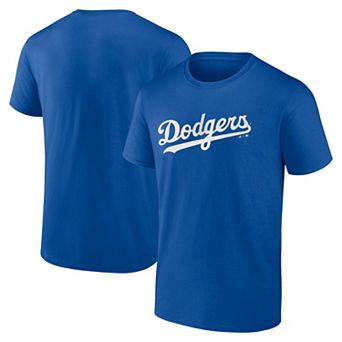 Men's Logo Athletic Royal Los Angeles Dodgers Wordmark T-Shirt