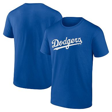 Men's Logo Athletic Royal Los Angeles Dodgers Wordmark T-Shirt