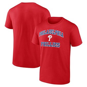 Men's Logo Athletic Red Philadelphia Phillies Heart and Soul T-Shirt