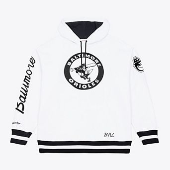 Men's Mitchell & Ness White Baltimore Orioles Fleece Hoodie