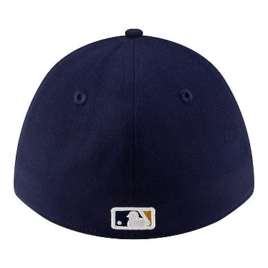 Men's New Era Gold/Navy Milwaukee Brewers Player Replica 39THIRTY M-Crown Flex Hat