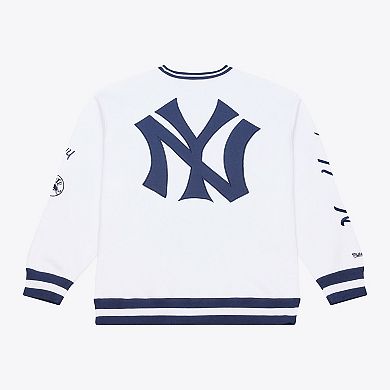Men's Mitchell & Ness White New York Yankees Arctic Fleece Sweatshirt