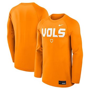 Men's Nike Tennessee Orange Tennessee Volunteers Dugout Game Time Raglan Dri-FIT Long Sleeve T-Shirt