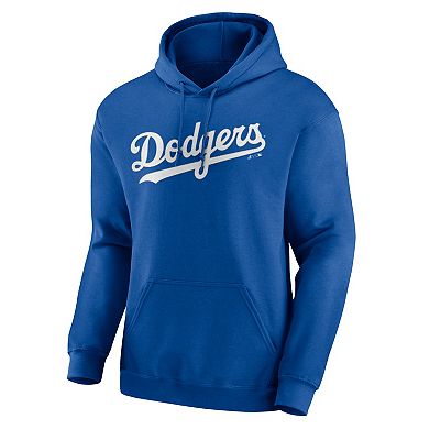Men's Logo Athletic Royal Los Angeles Dodgers Wordmark Hoodie