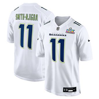 Men's Nike Jaxon Smith-Njigba White Seattle Seahawks Super Bowl LX Patch Tundra Fashion Game Jersey