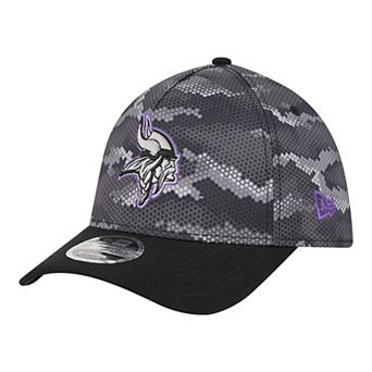 Men's New Era Black Minnesota Vikings Camo A-Frame 39THIRTY Flex Hat