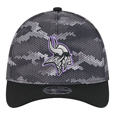Men's New Era Black Minnesota Vikings Camo A-Frame 39THIRTY Flex Hat