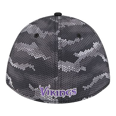 Men's New Era Black Minnesota Vikings Camo A-Frame 39THIRTY Flex Hat