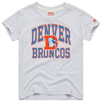 Youth Homage Gray Denver Broncos Arch Tri-Blend T-Shirt