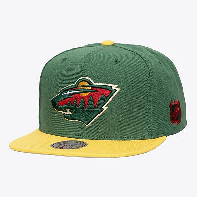 Men's Mitchell & Ness Green Minnesota Wild Legendary Home Snapback Hat
