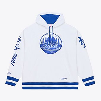Men's Mitchell & Ness White New York Mets Fleece Hoodie