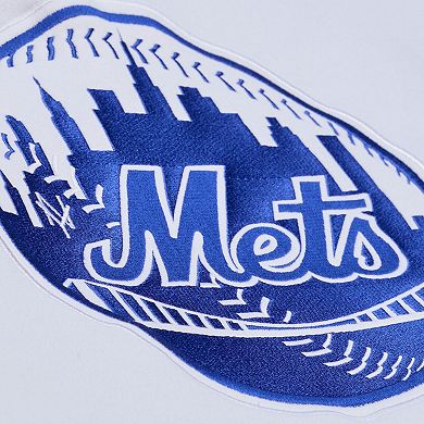 Men's Mitchell & Ness White New York Mets Cooperstown Collection Fleece Hoodie