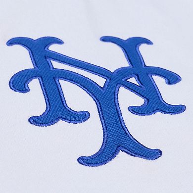 Men's Mitchell & Ness White New York Mets Cooperstown Collection Fleece Hoodie