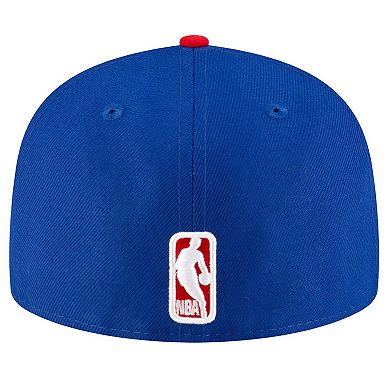 Men's New Era Blue Detroit Pistons Two-Tone 59FIFTY Fitted Hat