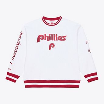 Men's Mitchell & Ness White Philadelphia Phillies Arctic Fleece Sweatshirt
