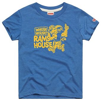 Youth Homage Royal Los Angeles Rams Whose House Mascot Tri-Blend T-Shirt