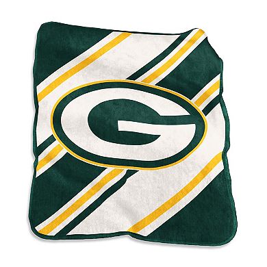 Logo Brands Green Bay Packers 50" x 60" Raschel Stripe Throw Blanket