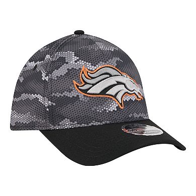 Men's New Era Black Denver Broncos Camo A-Frame 39THIRTY Flex Hat