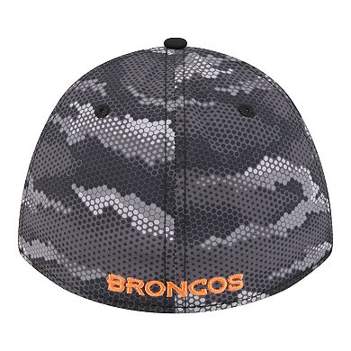 Men's New Era Black Denver Broncos Camo A-Frame 39THIRTY Flex Hat