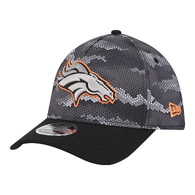 Men's New Era Black Denver Broncos Camo A-Frame 39THIRTY Flex Hat