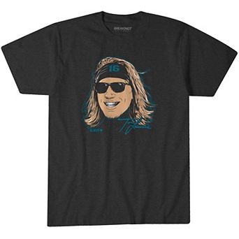 Unisex BreakingT Trevor Lawrence Charcoal Jacksonville Jaguars Steezy Trev Graphic T-Shirt