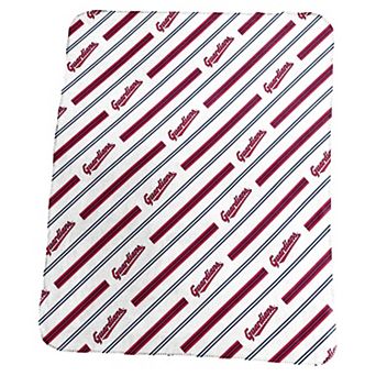 Logo Brands Cleveland Guardians 50" x 60" Classic Vertical Stripe Fleece Throw Blanket