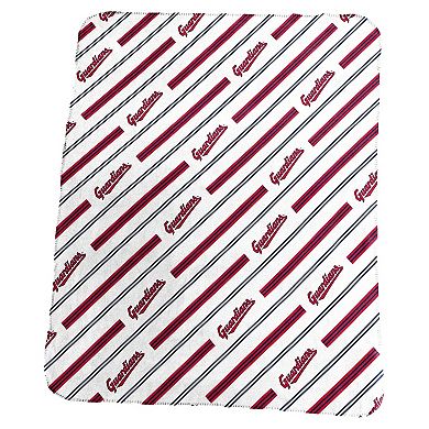"Logo Brands Cleveland Guardians 50"" x 60"" Classic Vertical Stripe Fleece Throw Blanket"