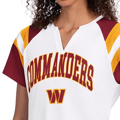 Women's Starter White Washington Commanders Game On Notch Neck T-Shirt