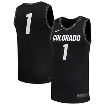 Men's Nike #1 Black Colorado Buffaloes Replica Basketball Jersey