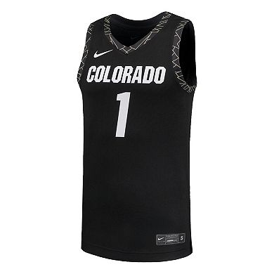 Men's Nike #1 Black Colorado Buffaloes Replica Basketball Jersey