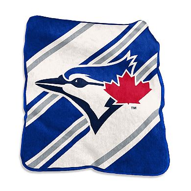 "Logo Brands Toronto Blue Jays 50"" x 60"" Raschel Stripe Throw Blanket"