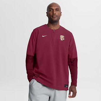 Men's Nike Garnet Florida State Seminoles Dugout Dri-FIT Quarter-Zip Long Sleeve Windshirt