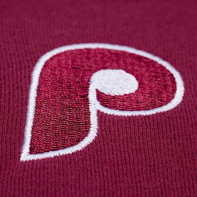 Women's Mitchell & Ness Burgundy Philadelphia Phillies Script Sweatshirt