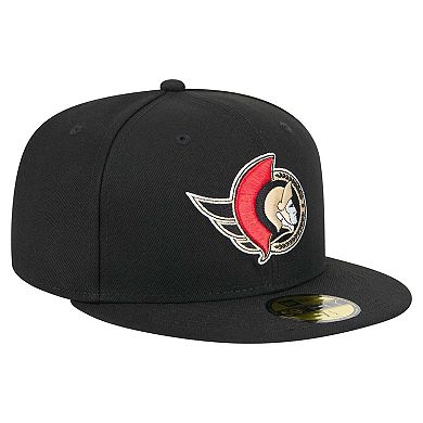 Men's New Era Black Ottawa Senators Core 59FIFTY Fitted Hat