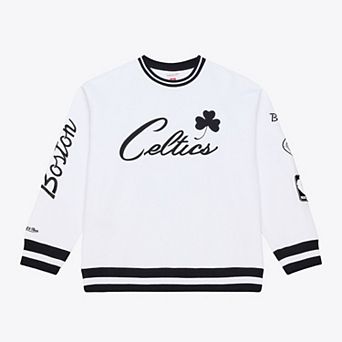 Men's Mitchell & Ness White Boston Celtics Arctic Fleece Sweatshirt