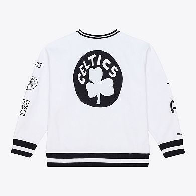 Men's Mitchell & Ness White Boston Celtics Arctic Fleece Sweatshirt