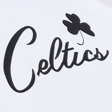 Men's Mitchell & Ness White Boston Celtics Arctic Fleece Sweatshirt