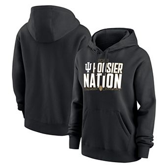 Women's Black Indiana Hoosiers College Football Playoff 2025 National Champions Run Stopper Hoodie
