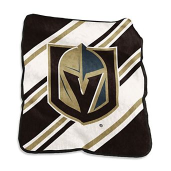 Logo Brands Vegas Golden Knights 50" x 60" Raschel Stripe Throw Blanket