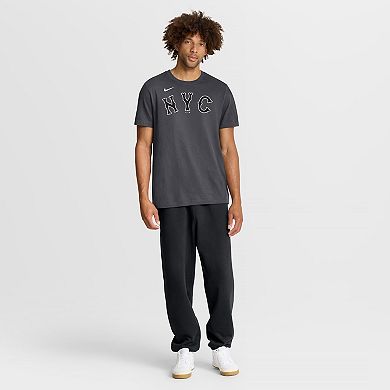 Men's Nike Anthracite New York Mets City Connect Large Logo T-Shirt