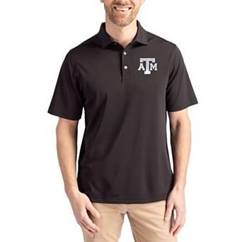 Men's Cutter & Buck Black Texas A&M Aggies Virtue Eco Pique Recycled Polo