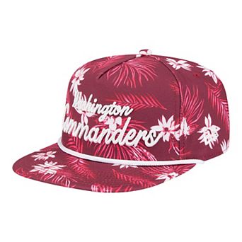 Men's New Era Burgundy Washington Commanders Palm Print A-Frame 9FIFTY Snapback Hat