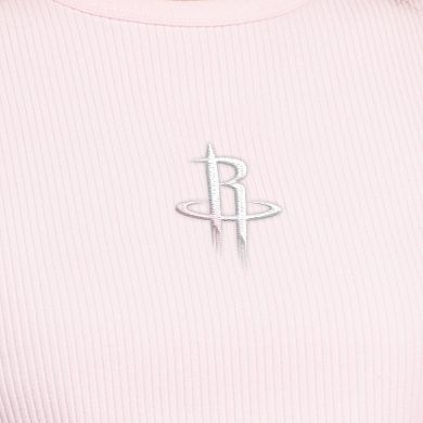 Women's Starter Pink Houston Rockets Pastel Ribbed Tank Top