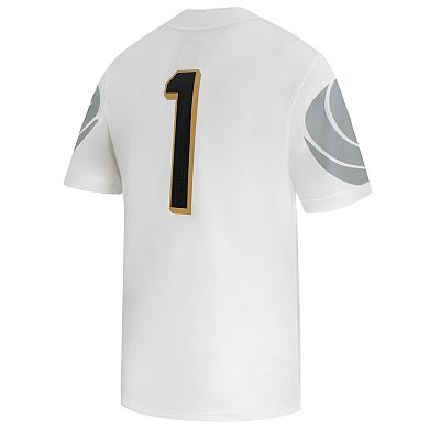 Men's Nike #1 White UCF Knights Away Game Football Jersey