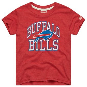 Youth Homage Red Buffalo Bills Arch Tri-Blend T-Shirt