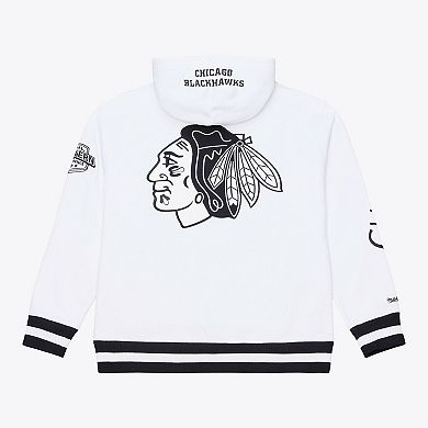 Men's Mitchell & Ness White Chicago Blackhawks Arctic Fleece Hoodie