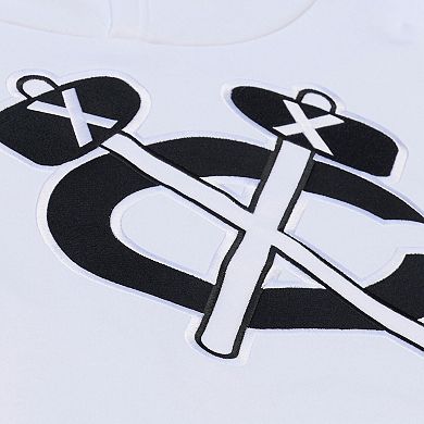 Men's Mitchell & Ness White Chicago Blackhawks Arctic Fleece Hoodie