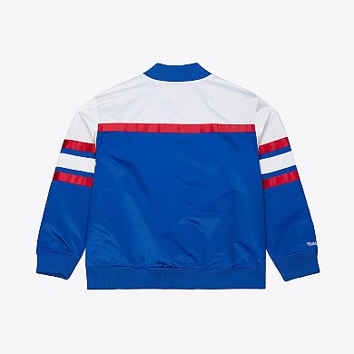 Men's Mitchell & Ness Royal Buffalo Bills Head Coach Lightweight Full-Snap Satin Jacket