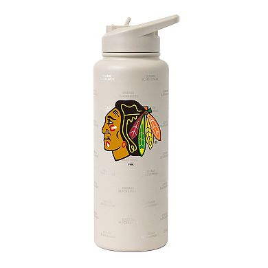 Logo Brands Chicago Blackhawks 34oz. Sand Ghost Quencher Bottle